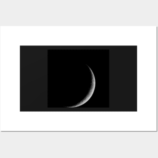 Moon - Waxing Crescent Posters and Art